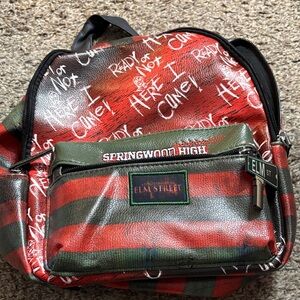 Red and Green Backpack A Nightmare On Elm street